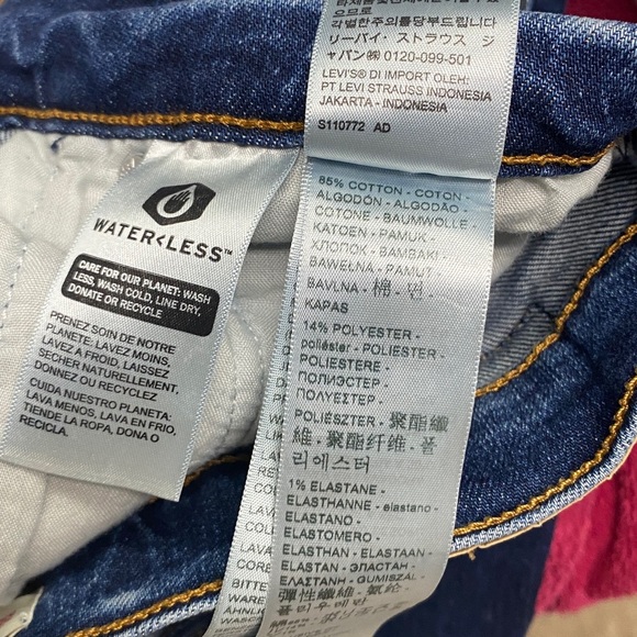 LEVI’S HIGH RIBCAGE STRAIGHT BUTTON FLY HIGH WAISTED JEANS ICONIC 5POCKET STYLE - Picture 14 of 15